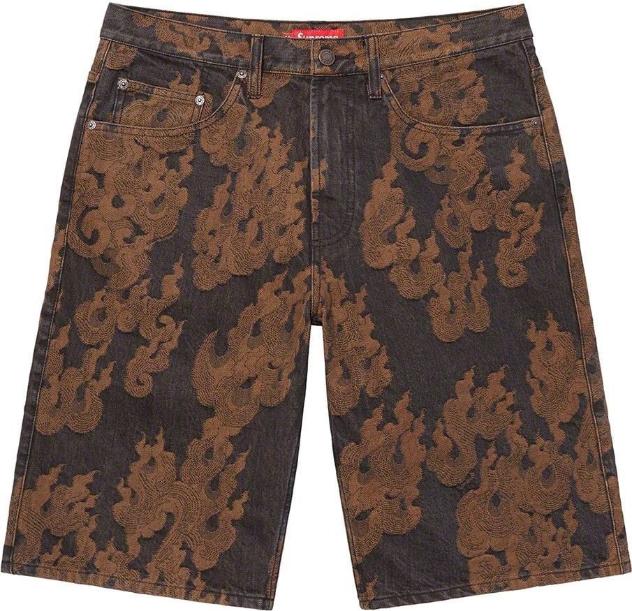 Flames Jacquard Baggy Denim Short view 21